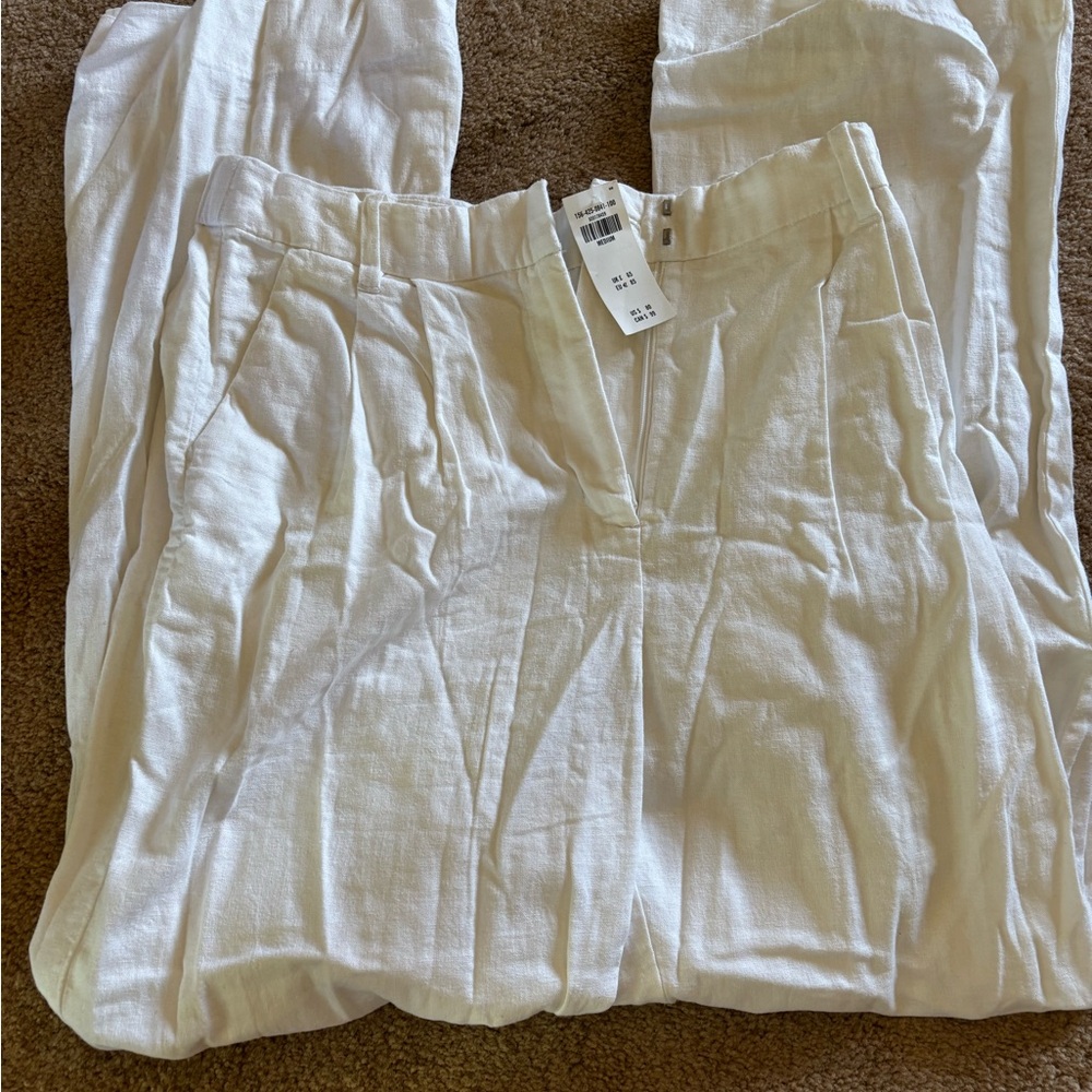 Abercrombie & Fitch NWT Cream Linen Trousers